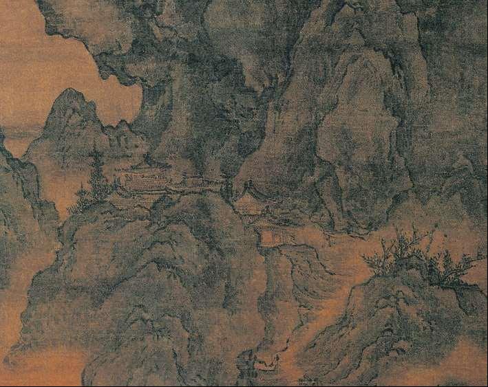 23.关仝《关山行旅图(局部一)