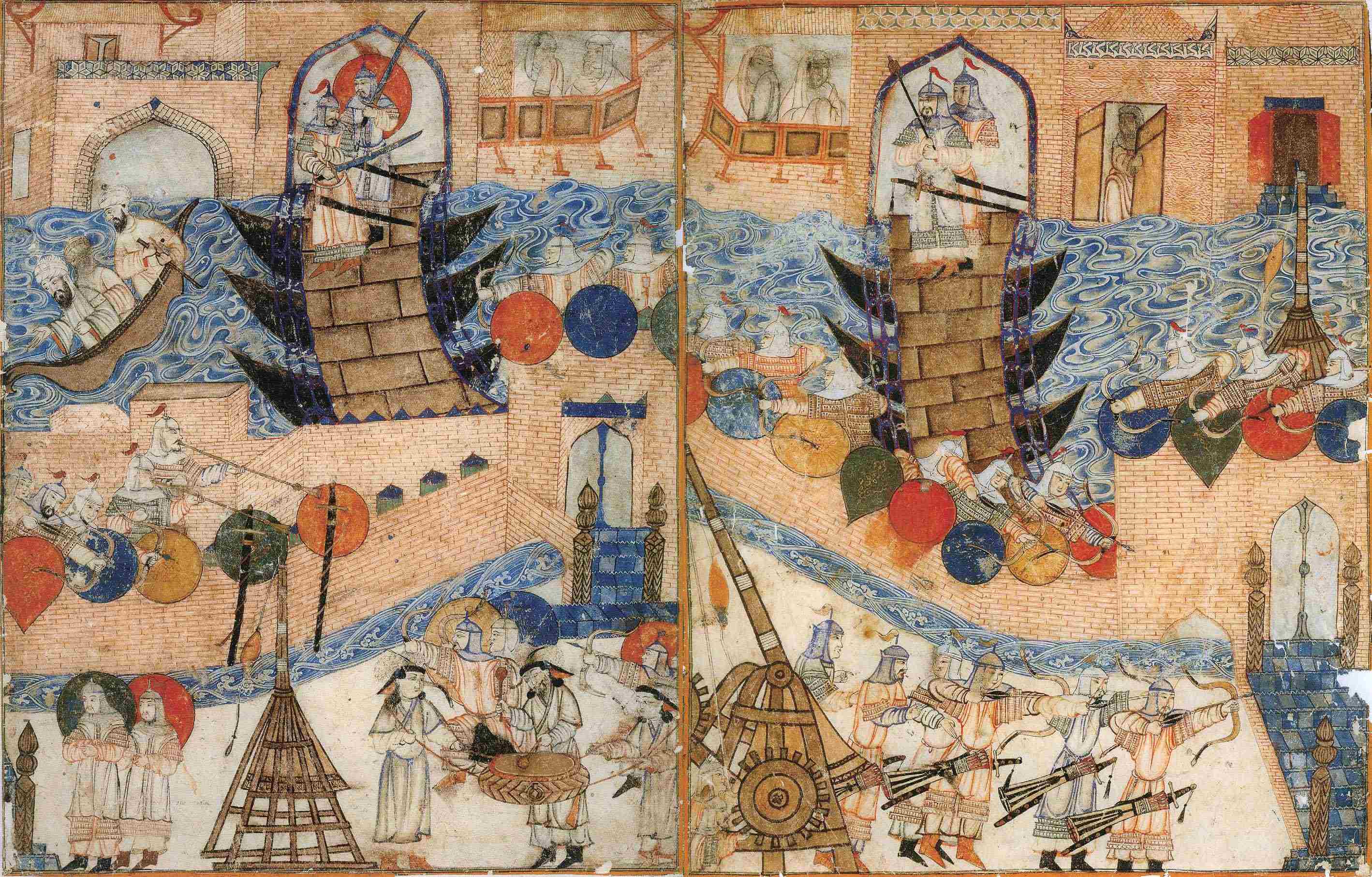 1257年旭烈兀军围攻阿拔斯王朝都城报达(巴格达)