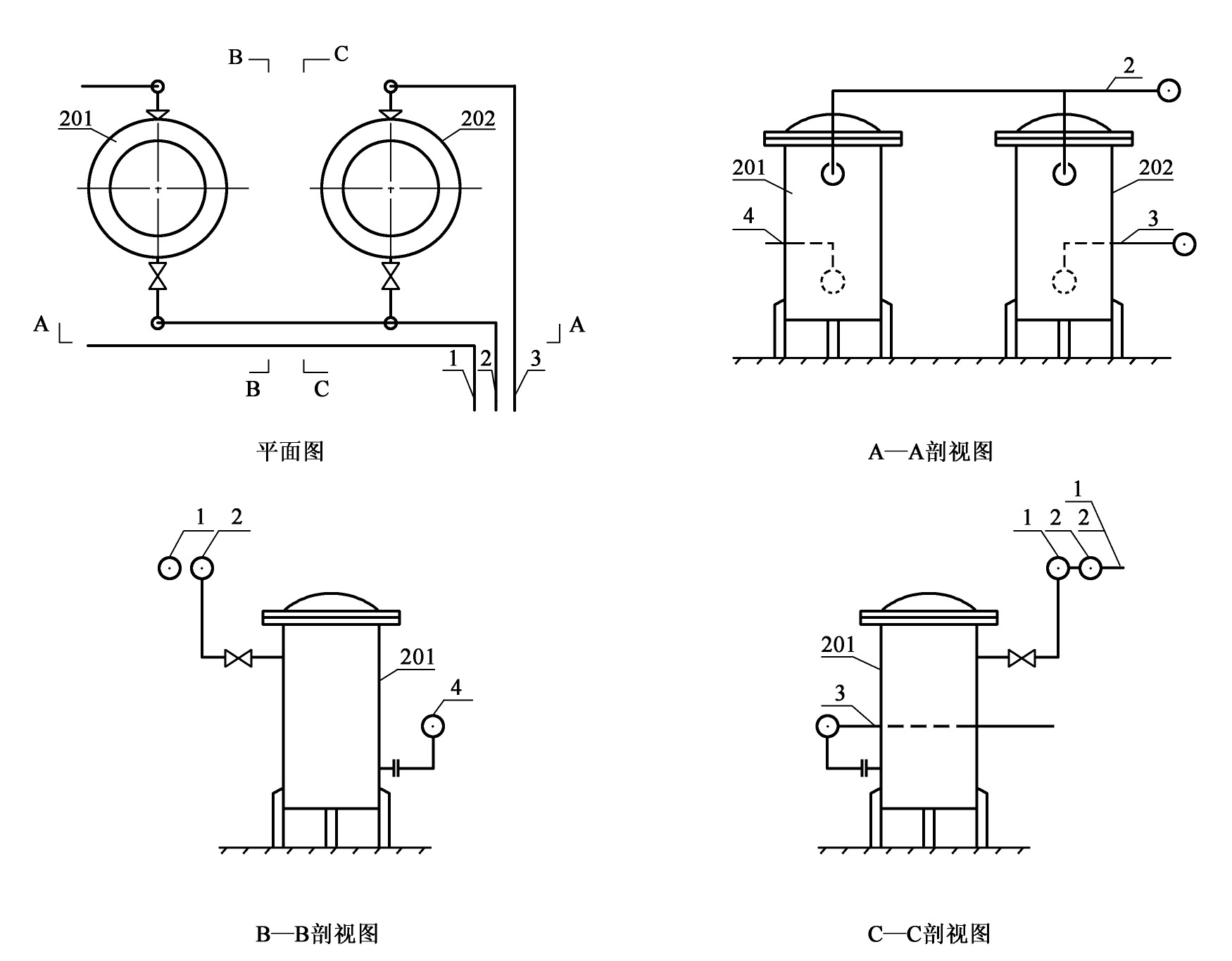 图1-28 冷却器配管图