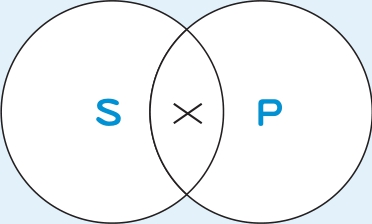 结论的图:             结论说「有东西存在於s和p相交