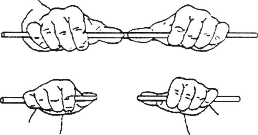 图2-5 玻璃管(棒)的折断