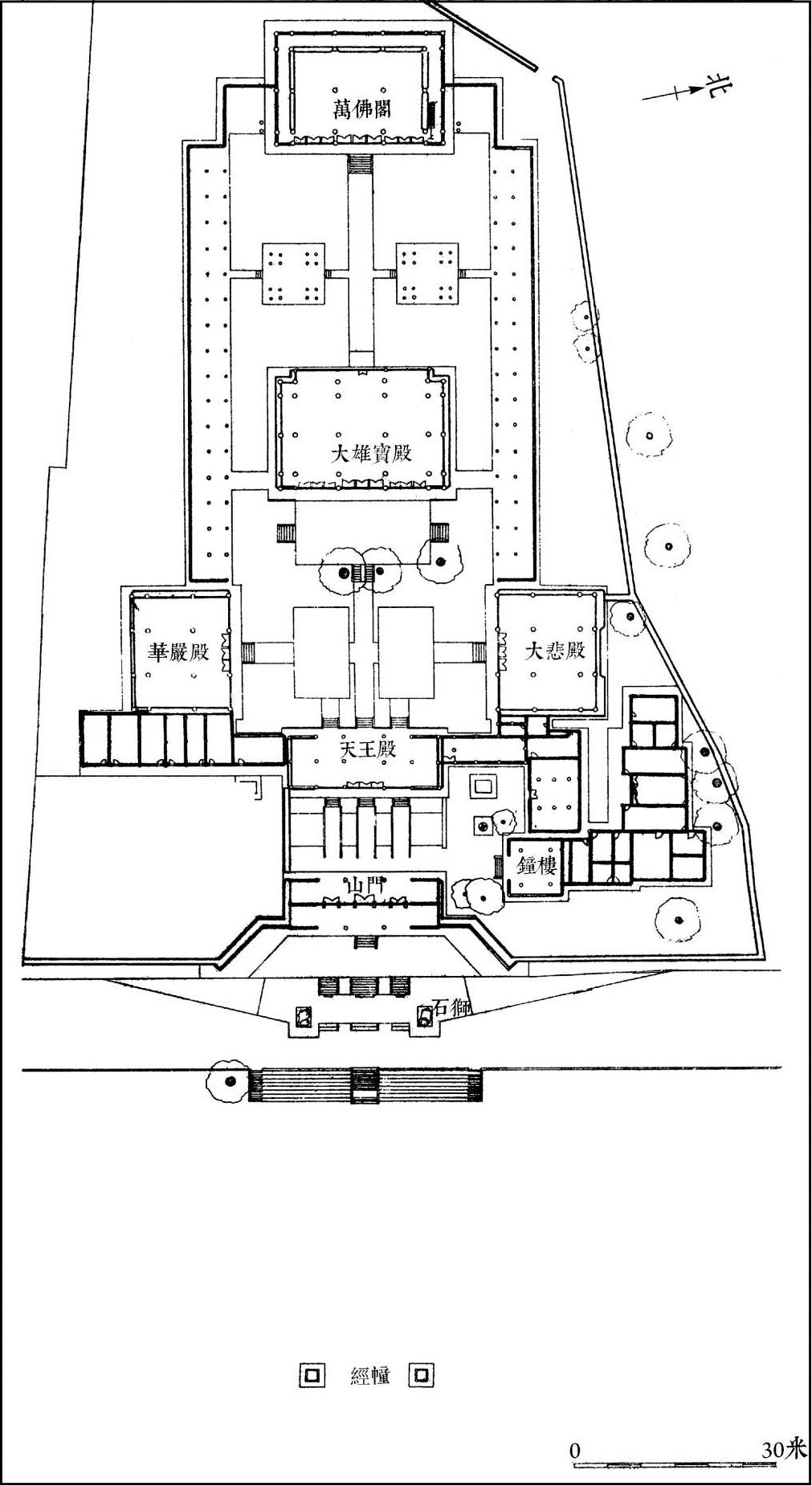 平武报恩寺平面图图片