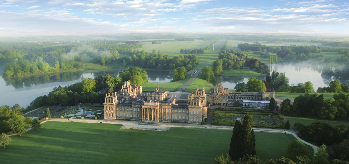 布伦海姆宫的庄园鸟瞰图(图片:blenheimpalace)