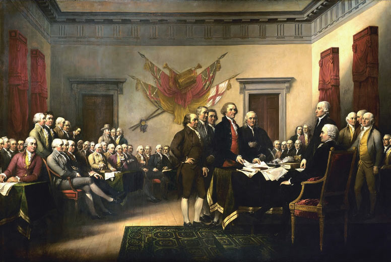 杰斐逊签署《独立宣言》(j.trumbull绘于1819年)