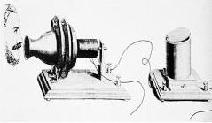 图1-43电话的实验装置