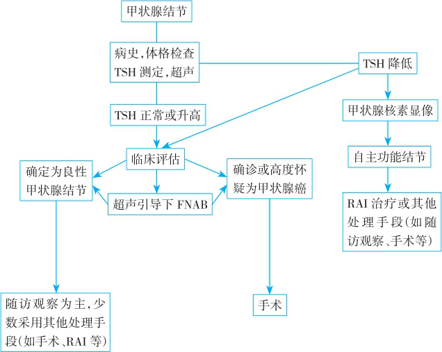 图4-1-6 甲状腺结节的诊断与治疗流程