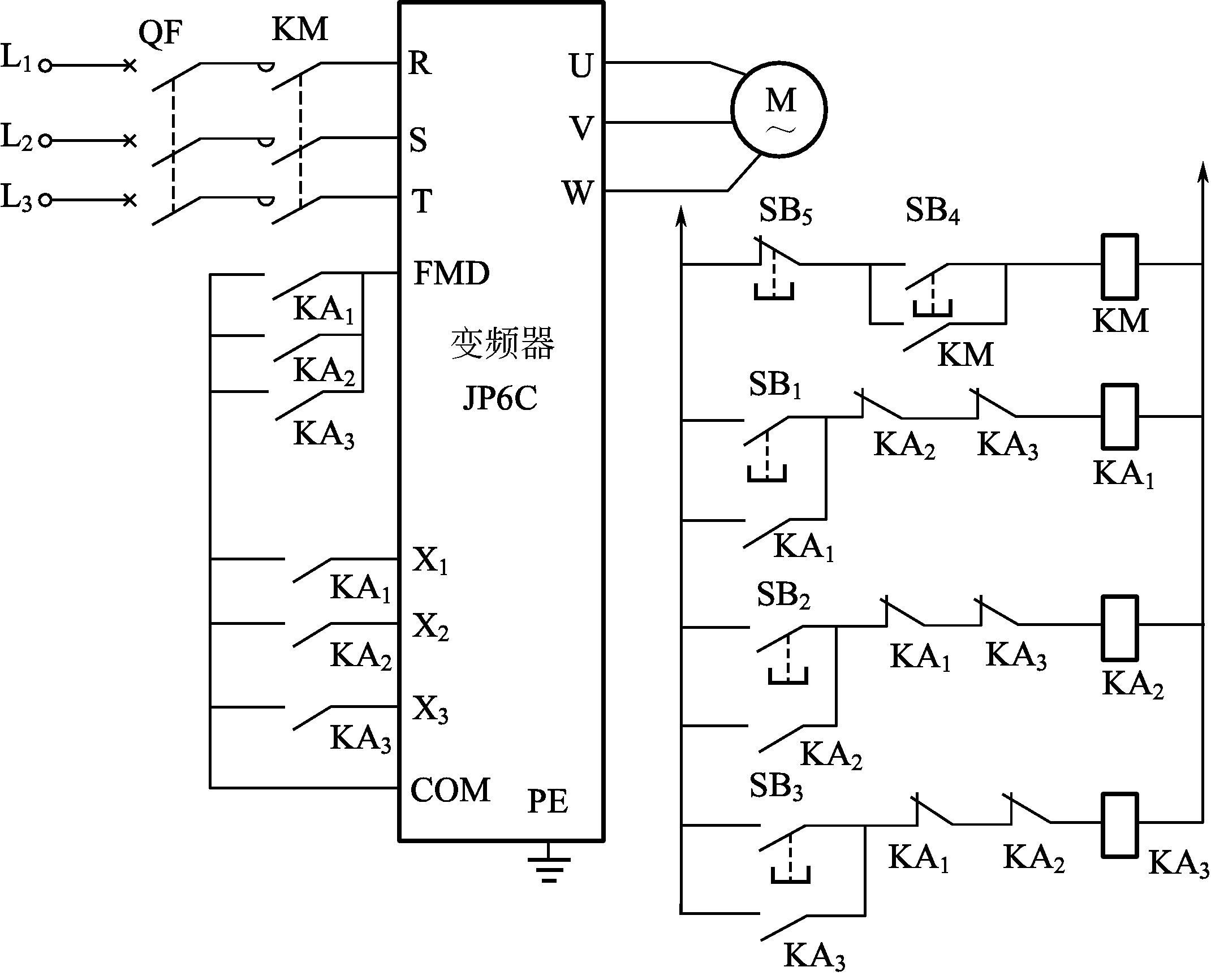 变频器控制水泵接线图图片