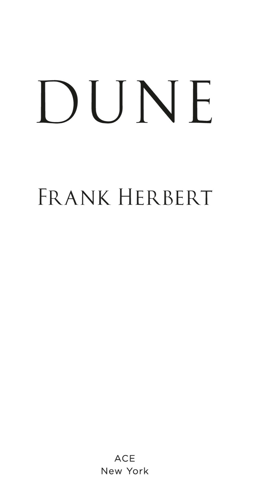 Title Page image for Dune