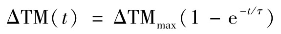 ΔTM（t）= ΔTMmax（1 -e-t/τ）