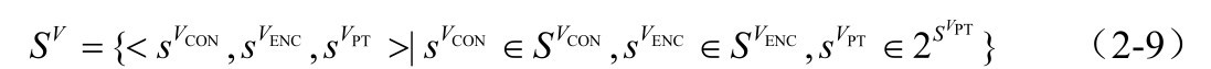 CON＜sVSV={ENC,sV PT,sV CON|sV＞CON∈SV ,sV PT ENC ENC∈SV PT,sV ∈2SV} （2-9）