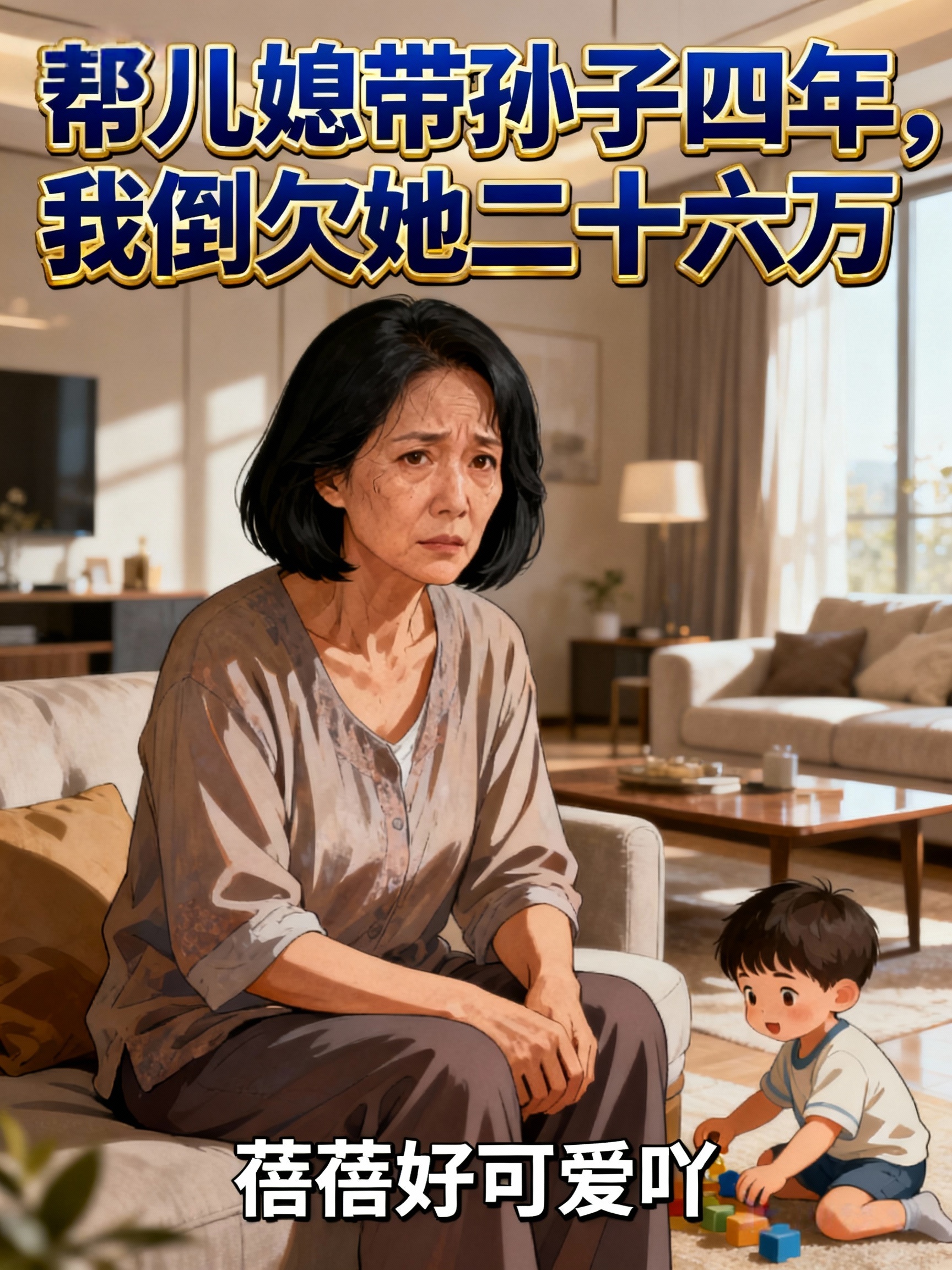帮儿媳带孙子四年,我倒欠她二十六万
